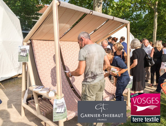 Garnier-Thiebaut agréée Vosges terre textile co-fabrique un banc 3.0