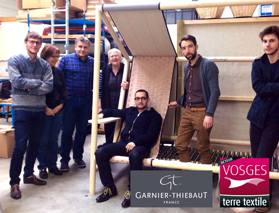 Garnier-Thiebaut agréée Vosges terre textile co-fabrique un banc 3.0