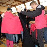 Les Supers Textiles des Vosges ici Innothera se préparent à la Flashmob