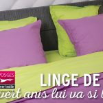 Linge de lit fabriqué dans les Vosges par Tissus Gisèle