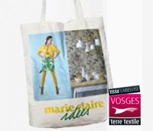 Tissu labellisé Vosges terre textile pour ce Tote Bag Marie Claire
